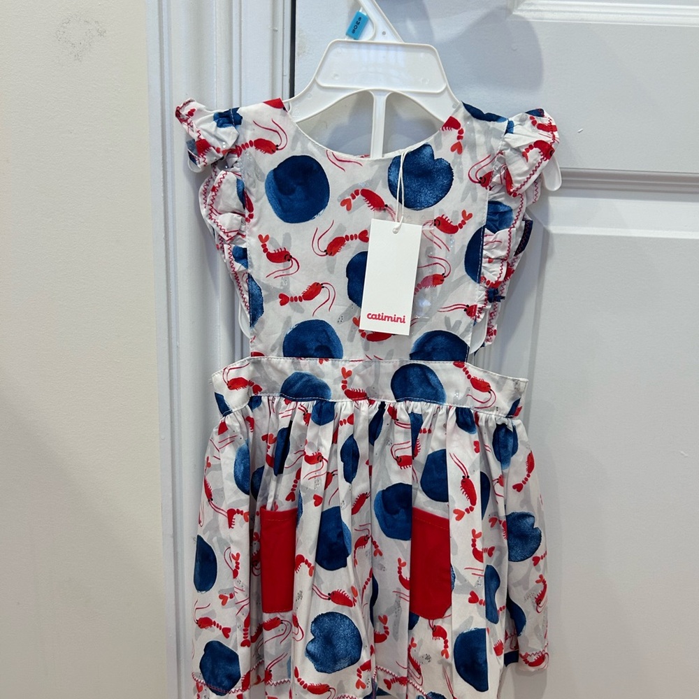 Catimini Colorful Baby Girl Dress with Fun Print Size 18 months